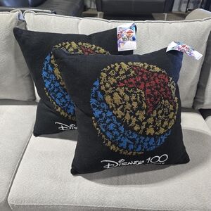 Disney Pixar Throw Pillows with Red, Blue, and Gold Design. Listing Is For 2